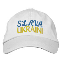 SLAVA UKRAINI "Glory to Ukraine" Blue Yellow White