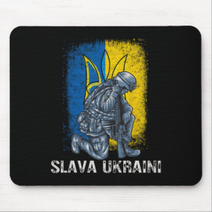 Slava Ukraini Glory To Ukraine Pro Ukraine Trident Mouse Pad