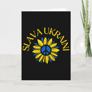 Slava Ukraini Glory To Ukraine Stand With Ukraine Card