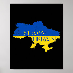 Slava Ukraini Glory To Ukraine Support Ukraine  Poster
