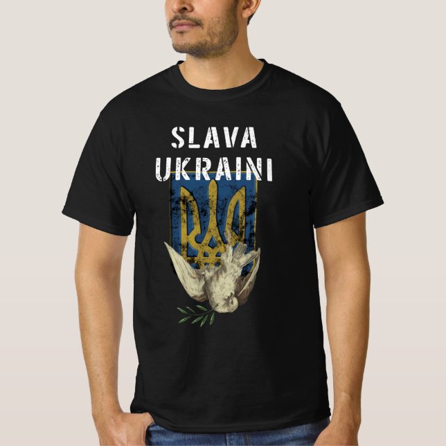 Slava Ukraini, glory to Ukraine T-Shirt (Front)