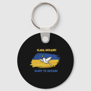 Slava Ukraini Glory To Ukraine Ukrainian Flag Peac Key Ring