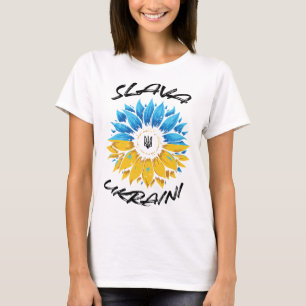 Slava Ukraini Glory Ukraine Sunflower Ukrainian Wo T-Shirt