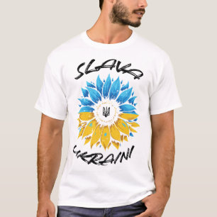 Slava Ukraini Glory Ukraine Sunflower Ukrainian Wo T-Shirt