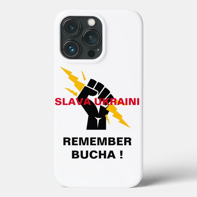 SLAVA UKRAINI REMEMBER BUCHA Case-Mate iPhone CASE (Back)