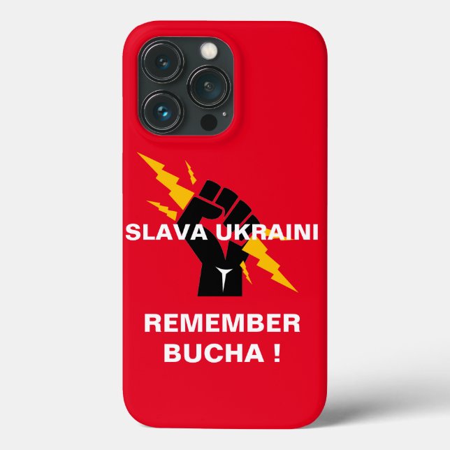 SLAVA UKRAINI REMEMBER BUCHA Case-Mate iPhone CASE (Back)