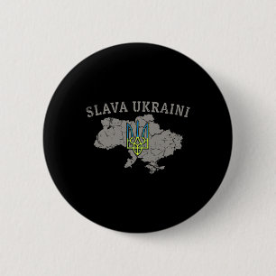 Slava Ukraini Shirt Ukraine Military Ukrainian Tri 6 Cm Round Badge