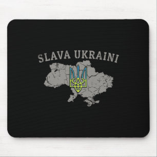 Slava Ukraini Shirt Ukraine Military Ukrainian Tri Mouse Pad