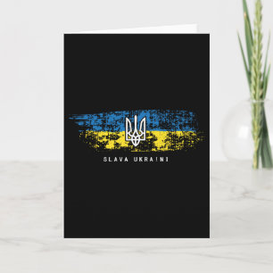 Slava Ukraini Shirt Ukrainian Flag Ukraine Tryzub Card