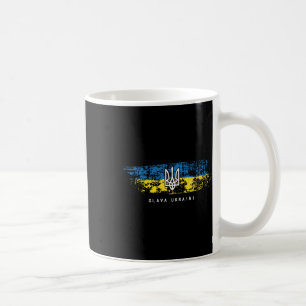 Slava Ukraini Shirt Ukrainian Flag Ukraine Tryzub  Coffee Mug