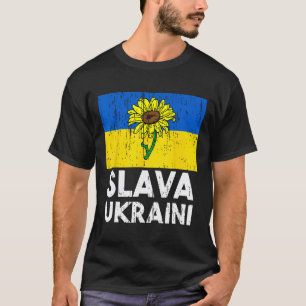 Slava Ukraini Sunflower Stand With Ukraine Mens Wo T-Shirt