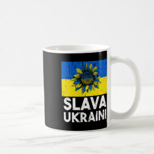 Slava Ukraini Sunflower Vintage Stand With Ukraine Coffee Mug