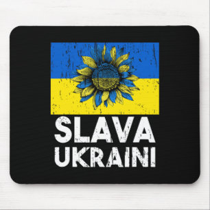Slava Ukraini Sunflower Vintage Stand With Ukraine Mouse Pad