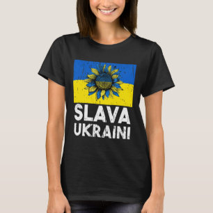 Slava Ukraini Sunflower Vintage Stand With Ukraine T-Shirt
