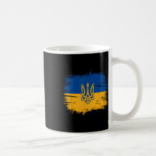 Slava Ukraini Ukraine Flag Colors Distressed Retro Coffee Mug