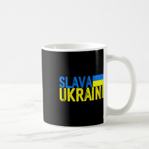 Slava Ukraini Ukraine Flag Colors Distressed Slava Coffee Mug