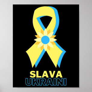 Slava Ukraini Ukraine Support I Stand With Ukraine Poster