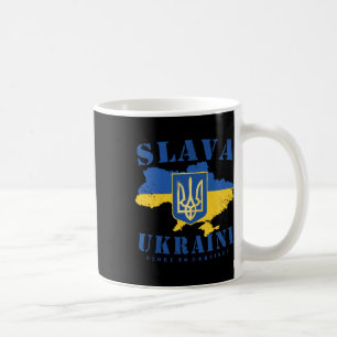 Slava Ukraini Ukrainian Tryzub Flag Glory To Ukrai Coffee Mug