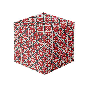 Slavic Ethnic Embroidery, Balkan Traditional Cube