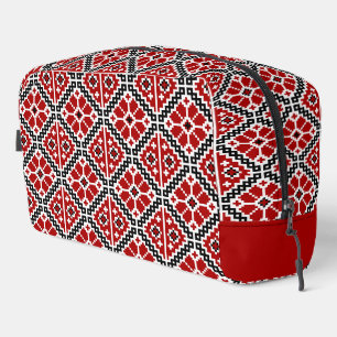 Slavic Ethnic Embroidery, Balkan Traditional Dopp Kit