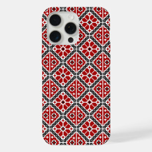Slavic Ethnic Embroidery, Balkan Traditional iPhone 15 Pro Max Case