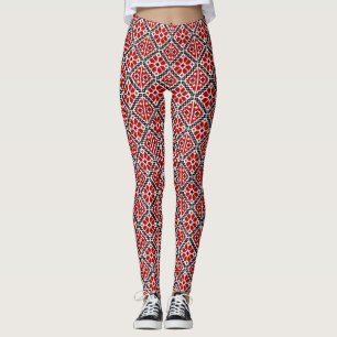 Slavic Ethnic Embroidery, Balkan Traditional Leggings