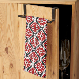 Slavic Ethnic Embroidery, Balkan Traditional Tea Towel