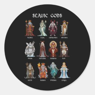 Slavic Gods Pagan Slavs Ancient Mythology Ukraine  Classic Round Sticker
