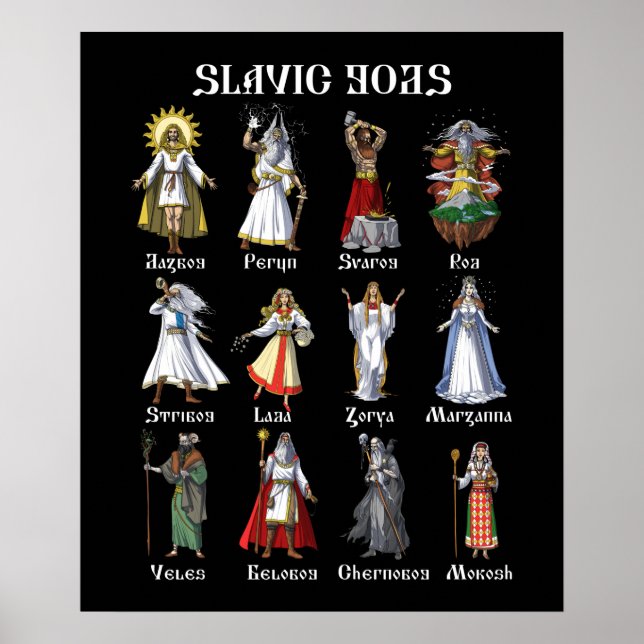 Slavic Mythology Gods Poster (Front)