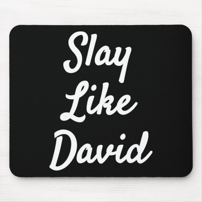Slay Like David Christianity Bible Gift  Mouse Pad (Front)