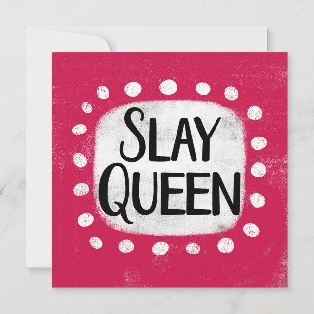 Slay Queen Greeting Card (Front)