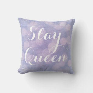 Slay, Queen Purple Bokeh Cushion