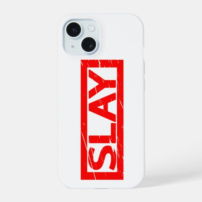 Slay Stamp iPhone 15 Case (Back)