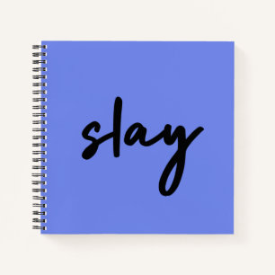 Slay Urban Blue Modern Trendy Stylish Minimalist Notebook