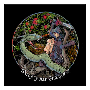 Slay your dragons, Gift for Jordan Peterson fans. Poster