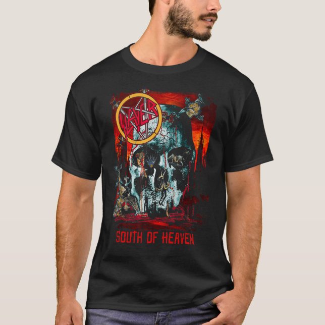 Slayer u2013 South Of Heaven Skull T-Shirt (Front)