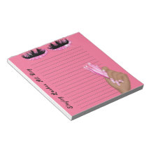 Slaying Lashes All Day Customise Lash Tech Notepad