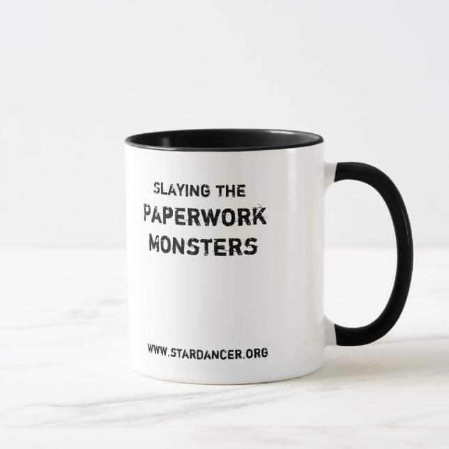 Slaying the Paperwork Monster Mug (Right)