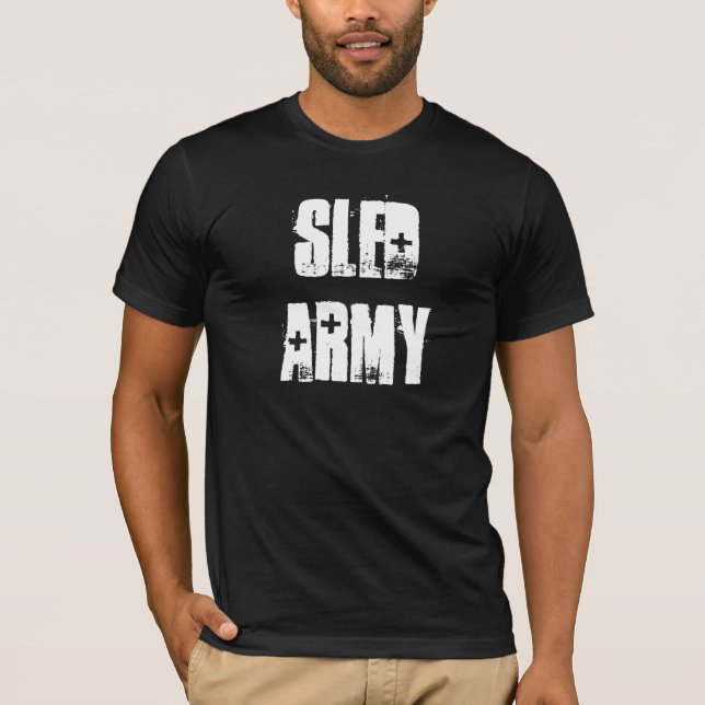 "Sled Army" Black Sledders.com T-shirt (Front)