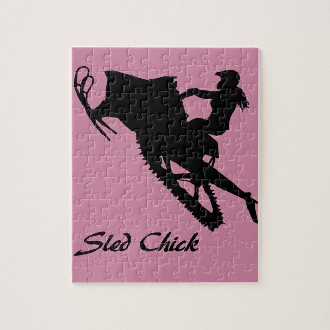 Sled Chick Jigsaw Puzzle (Vertical)