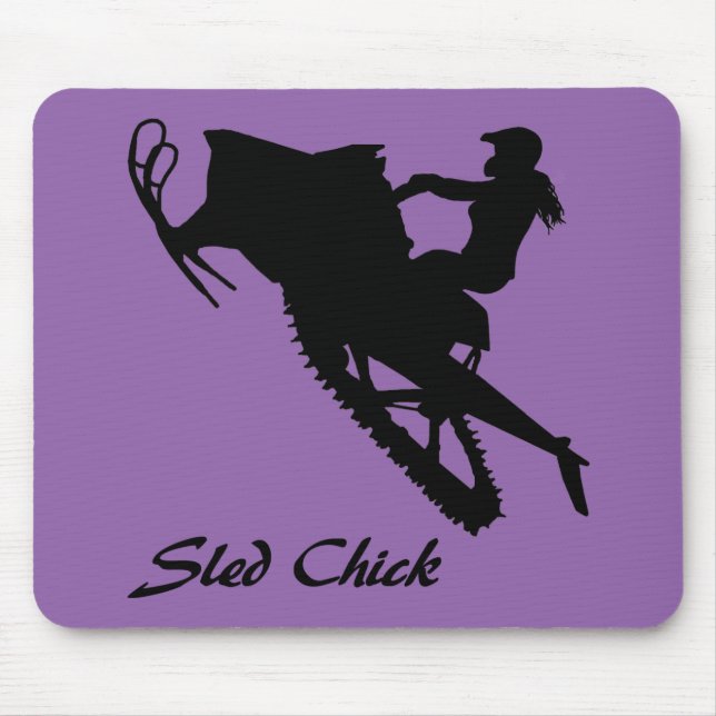 Sled Chick Mouse Pad (Front)