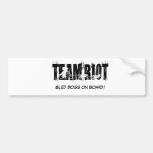 Sled dogs on board! Bumper Sticker