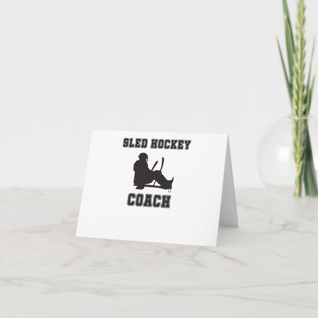Sled Hockey Coach Thank You Card (Front)