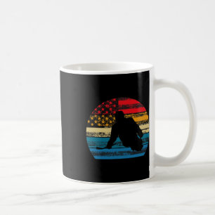 Sled Hockey Retro Us Flag  Coffee Mug