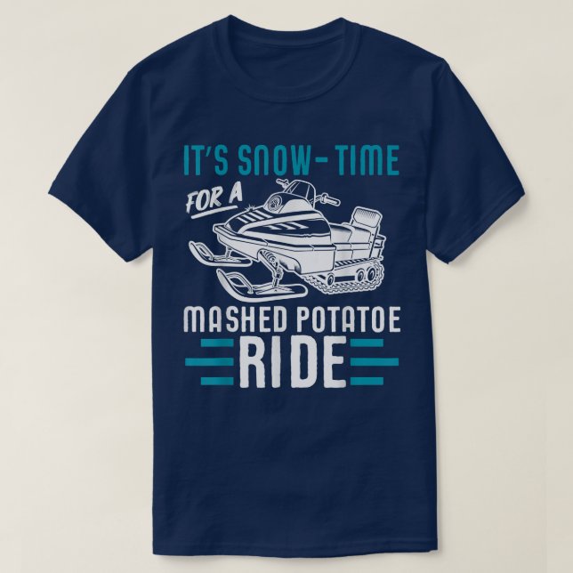 Sled Motor Winter Sports Snowmobile Riding  T-Shirt (Design Front)