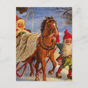 “Sled Ride at Night” by Jenny Nystrom Postcard