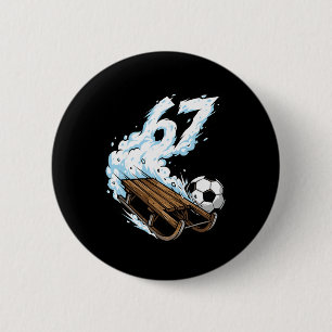 Sled Soccer 67 Snow Speed Funny Winter Sports 6 Cm Round Badge