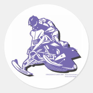 SLEDDER-Purp Classic Round Sticker