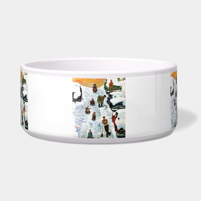 Sledding and Digging Out (Front)