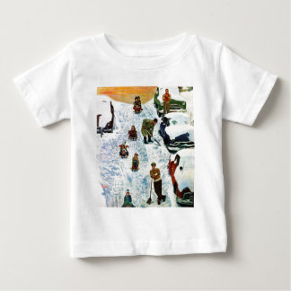 Sledding and Digging Out Baby T-Shirt
